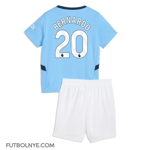 Camiseta Manchester City Bernardo Silva #20 Primera Equipación para niños 2024-25 manga corta (+ pantalones cortos)